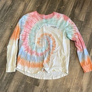 Medium tie dye long sleeve top from Hollister.